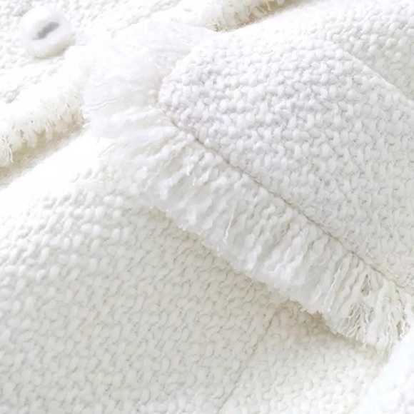 Raw Snowflake Lux Tweed Pearl Pocket Jacket Coat Blazer! - Picture 8 of 12